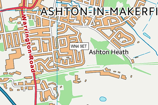 WN4 9ET map - OS VectorMap District (Ordnance Survey) WN4 9ET map - OS VectorMap District (Ordnance Survey)