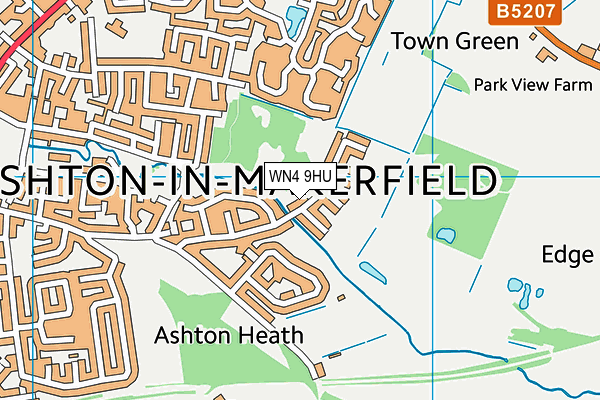 WN4 9HU map - OS VectorMap District (Ordnance Survey) WN4 9HU map - OS VectorMap District (Ordnance Survey)