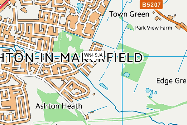WN4 9JA map - OS VectorMap District (Ordnance Survey) WN4 9JA map - OS VectorMap District (Ordnance Survey)