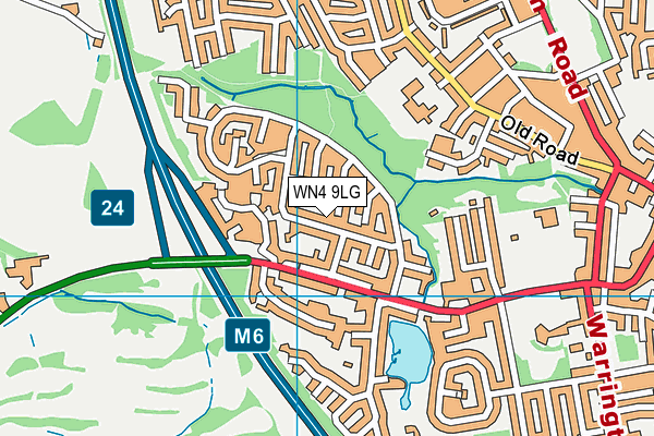 WN4 9LG map - OS VectorMap District (Ordnance Survey) WN4 9LG map - OS VectorMap District (Ordnance Survey)
