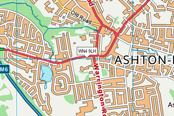 WN4 9LH map - OS VectorMap District (Ordnance Survey) WN4 9LH map - OS VectorMap District (Ordnance Survey)