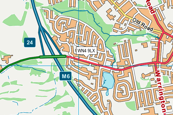WN4 9LX map - OS VectorMap District (Ordnance Survey) WN4 9LX map - OS VectorMap District (Ordnance Survey)