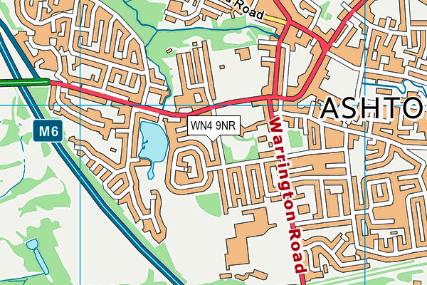 WN4 9NR map - OS VectorMap District (Ordnance Survey) WN4 9NR map - OS VectorMap District (Ordnance Survey)