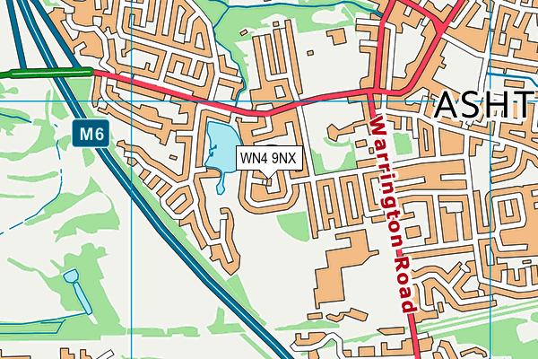 WN4 9NX map - OS VectorMap District (Ordnance Survey) WN4 9NX map - OS VectorMap District (Ordnance Survey)