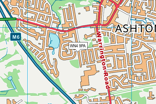 WN4 9PA map - OS VectorMap District (Ordnance Survey) WN4 9PA map - OS VectorMap District (Ordnance Survey)