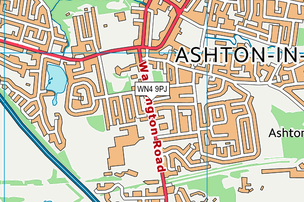 WN4 9PJ map - OS VectorMap District (Ordnance Survey) WN4 9PJ map - OS VectorMap District (Ordnance Survey)