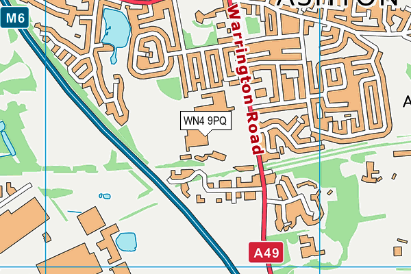 WN4 9PQ map - OS VectorMap District (Ordnance Survey) WN4 9PQ map - OS VectorMap District (Ordnance Survey)