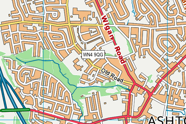 WN4 9QG map - OS VectorMap District (Ordnance Survey) WN4 9QG map - OS VectorMap District (Ordnance Survey)