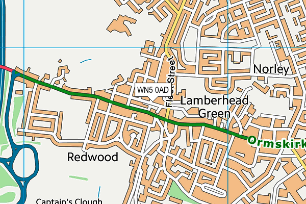 WN5 0AD map - OS VectorMap District (Ordnance Survey)