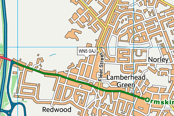 WN5 0AJ map - OS VectorMap District (Ordnance Survey) WN5 0AJ map - OS VectorMap District (Ordnance Survey)