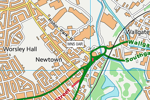 WN5 0AR map - OS VectorMap District (Ordnance Survey)