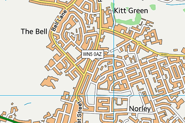 WN5 0AZ map - OS VectorMap District (Ordnance Survey) WN5 0AZ map - OS VectorMap District (Ordnance Survey)