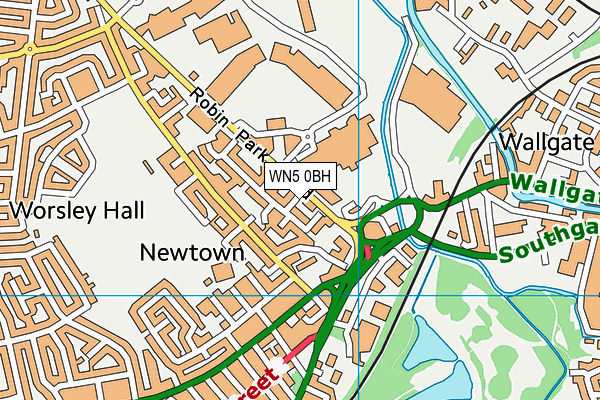 WN5 0BH map - OS VectorMap District (Ordnance Survey)