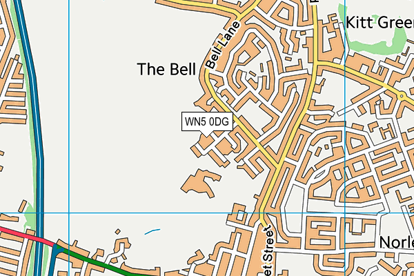 WN5 0DG map - OS VectorMap District (Ordnance Survey)