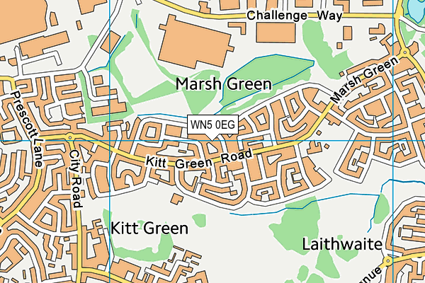 WN5 0EG map - OS VectorMap District (Ordnance Survey) WN5 0EG map - OS VectorMap District (Ordnance Survey)