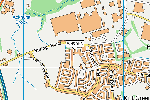 WN5 0HB map - OS VectorMap District (Ordnance Survey) WN5 0HB map - OS VectorMap District (Ordnance Survey)