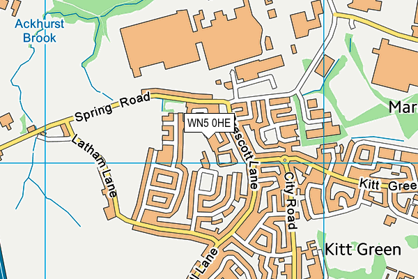 WN5 0HE map - OS VectorMap District (Ordnance Survey)