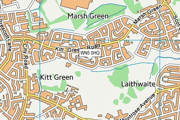 WN5 0HQ map - OS VectorMap District (Ordnance Survey)
