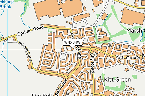 WN5 0HW map - OS VectorMap District (Ordnance Survey) WN5 0HW map - OS VectorMap District (Ordnance Survey)