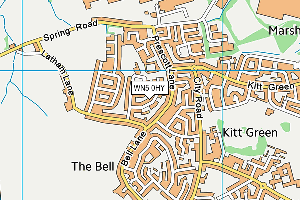WN5 0HY map - OS VectorMap District (Ordnance Survey) WN5 0HY map - OS VectorMap District (Ordnance Survey)