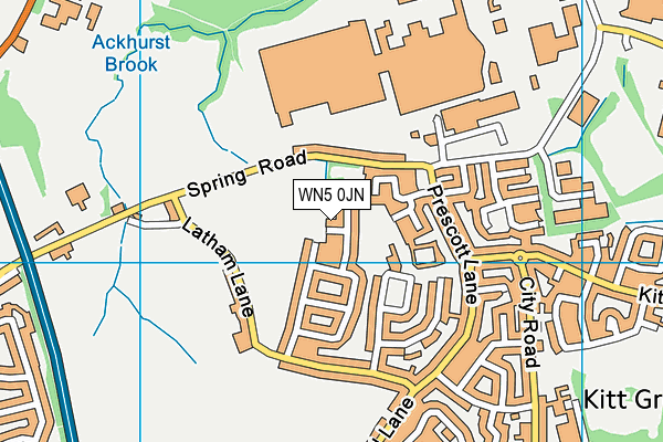 WN5 0JN map - OS VectorMap District (Ordnance Survey)
