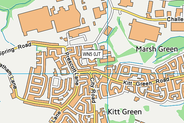 WN5 0JT map - OS VectorMap District (Ordnance Survey) WN5 0JT map - OS VectorMap District (Ordnance Survey)