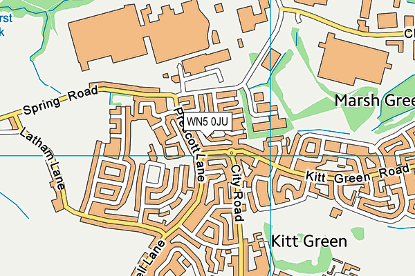 WN5 0JU map - OS VectorMap District (Ordnance Survey) WN5 0JU map - OS VectorMap District (Ordnance Survey)