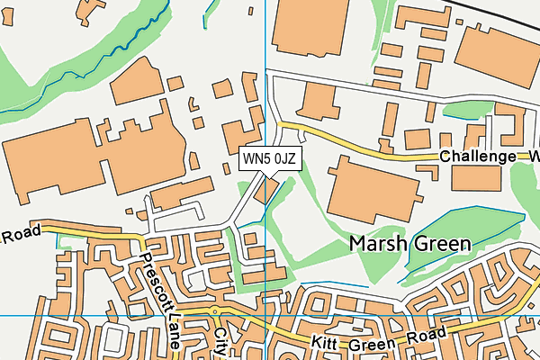 WN5 0JZ map - OS VectorMap District (Ordnance Survey) WN5 0JZ map - OS VectorMap District (Ordnance Survey)