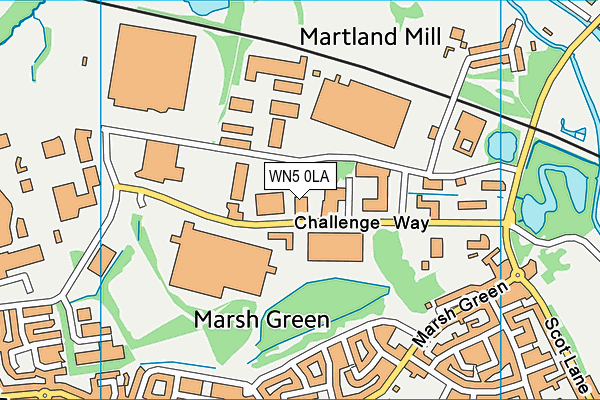 WN5 0LA map - OS VectorMap District (Ordnance Survey)