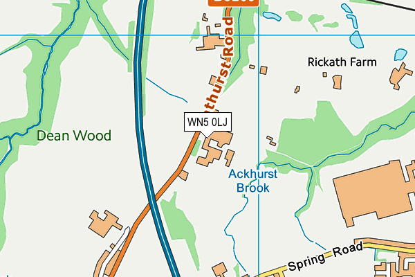 WN5 0LJ map - OS VectorMap District (Ordnance Survey)