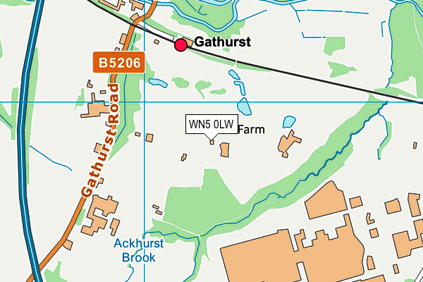 WN5 0LW map - OS VectorMap District (Ordnance Survey)