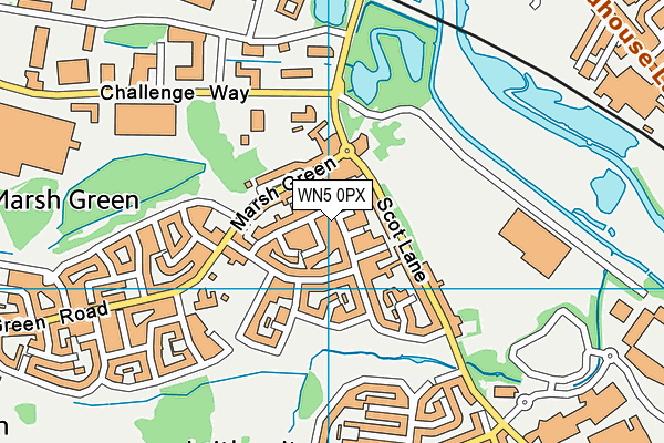 WN5 0PX map - OS VectorMap District (Ordnance Survey) WN5 0PX map - OS VectorMap District (Ordnance Survey)