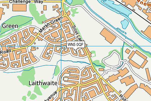 WN5 0QF map - OS VectorMap District (Ordnance Survey)