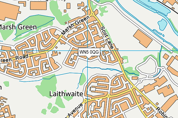WN5 0QG map - OS VectorMap District (Ordnance Survey)