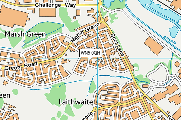 WN5 0QH map - OS VectorMap District (Ordnance Survey) WN5 0QH map - OS VectorMap District (Ordnance Survey)