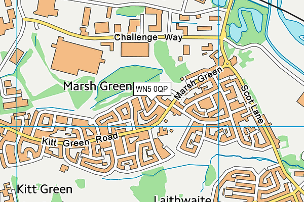 WN5 0QP map - OS VectorMap District (Ordnance Survey)