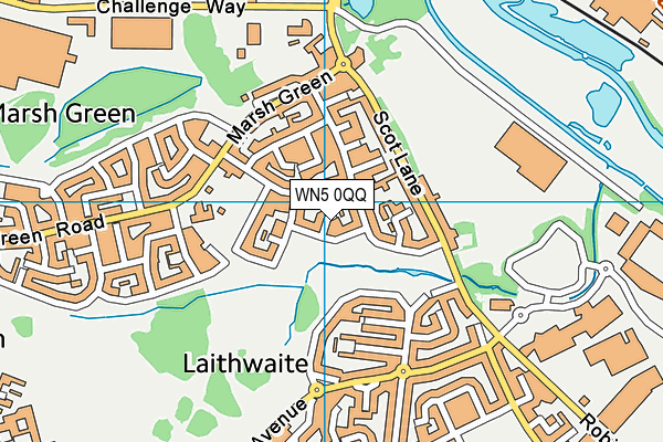 WN5 0QQ map - OS VectorMap District (Ordnance Survey) WN5 0QQ map - OS VectorMap District (Ordnance Survey)