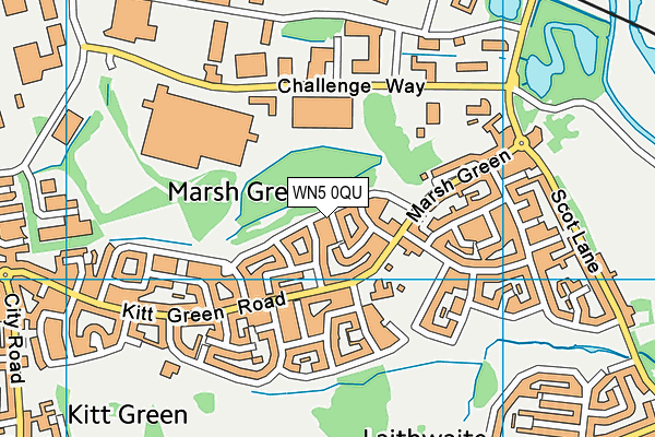 WN5 0QU map - OS VectorMap District (Ordnance Survey)