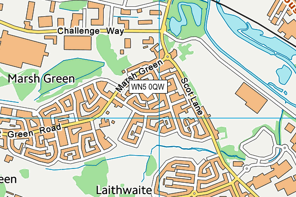 WN5 0QW map - OS VectorMap District (Ordnance Survey)