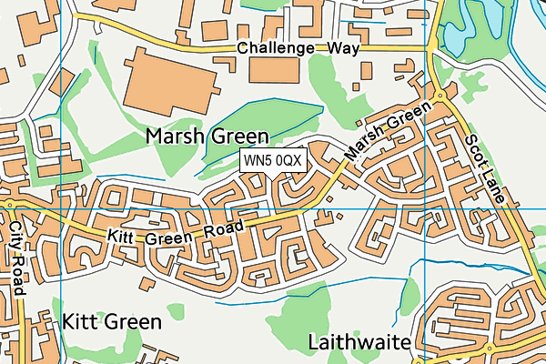 WN5 0QX map - OS VectorMap District (Ordnance Survey) WN5 0QX map - OS VectorMap District (Ordnance Survey)