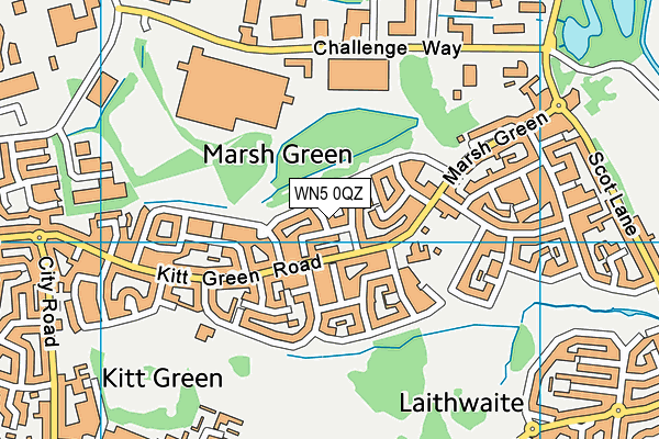 WN5 0QZ map - OS VectorMap District (Ordnance Survey) WN5 0QZ map - OS VectorMap District (Ordnance Survey)