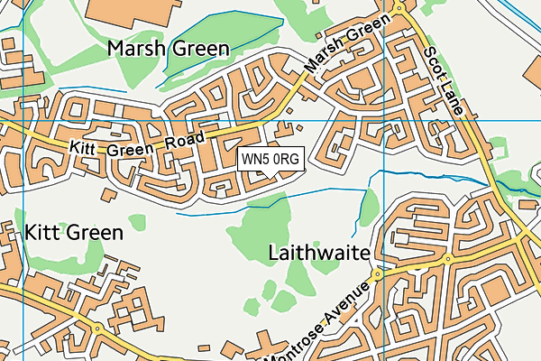 WN5 0RG map - OS VectorMap District (Ordnance Survey) WN5 0RG map - OS VectorMap District (Ordnance Survey)