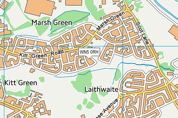 WN5 0RH map - OS VectorMap District (Ordnance Survey) WN5 0RH map - OS VectorMap District (Ordnance Survey)