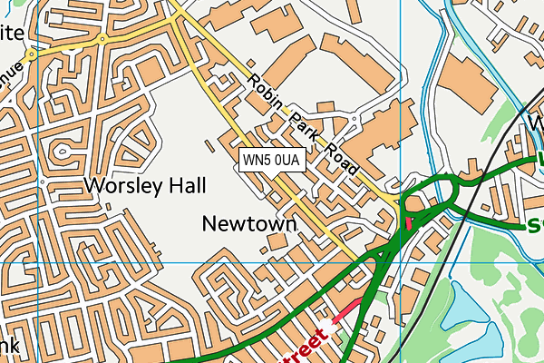 WN5 0UA map - OS VectorMap District (Ordnance Survey)