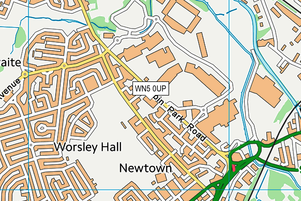 WN5 0UP map - OS VectorMap District (Ordnance Survey)