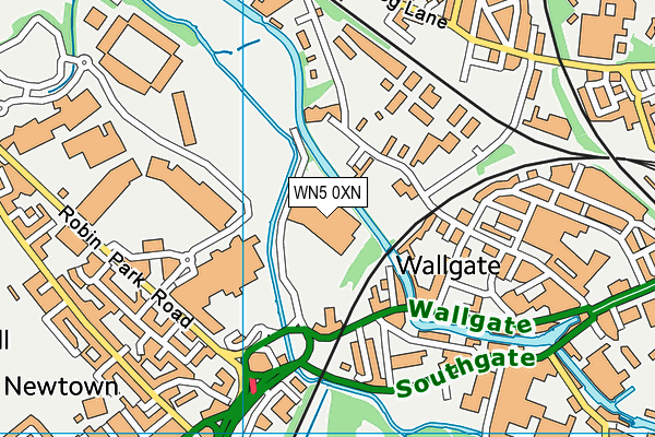 WN5 0XN map - OS VectorMap District (Ordnance Survey)