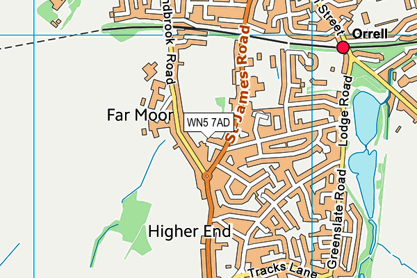 WN5 7AD map - OS VectorMap District (Ordnance Survey) WN5 7AD map - OS VectorMap District (Ordnance Survey)