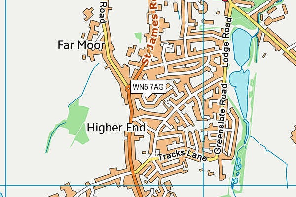 WN5 7AG map - OS VectorMap District (Ordnance Survey) WN5 7AG map - OS VectorMap District (Ordnance Survey)