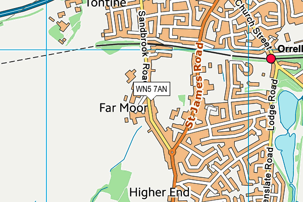 WN5 7AN map - OS VectorMap District (Ordnance Survey) WN5 7AN map - OS VectorMap District (Ordnance Survey)