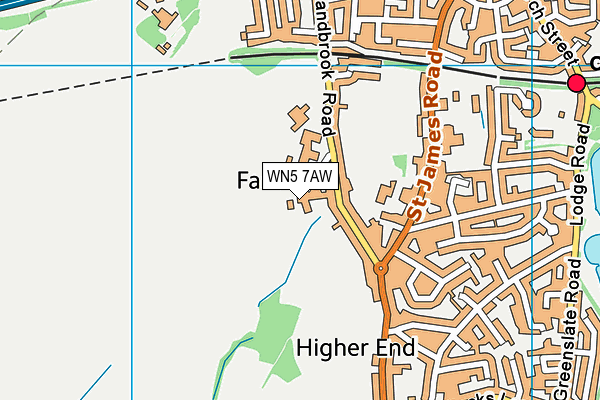 WN5 7AW map - OS VectorMap District (Ordnance Survey) WN5 7AW map - OS VectorMap District (Ordnance Survey)